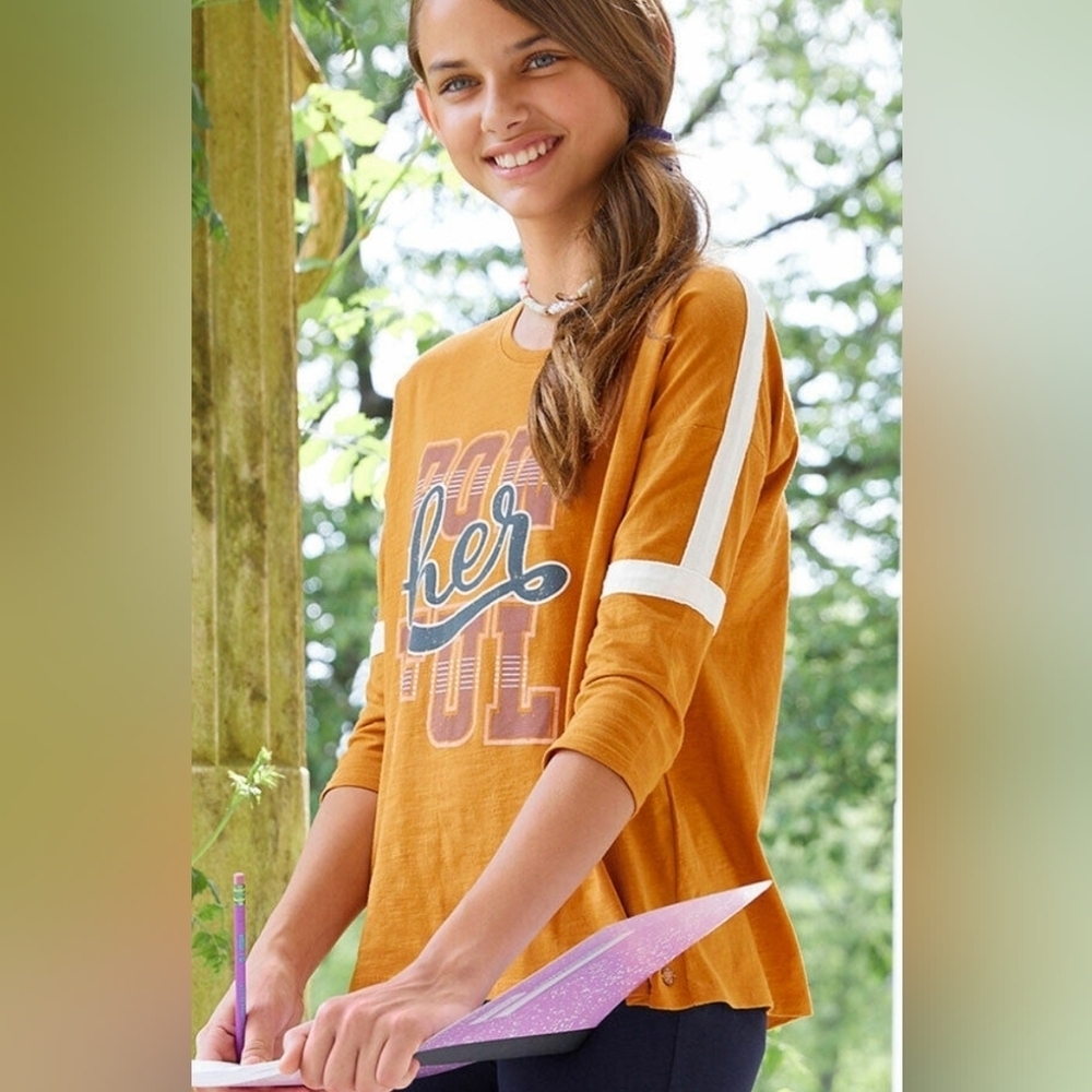 Matilda Jane Pow"Her"Ful Graphic Quarter Sleeve Tee